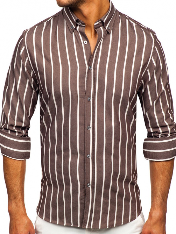 Garis-garis horizontal dengan warna cokelat